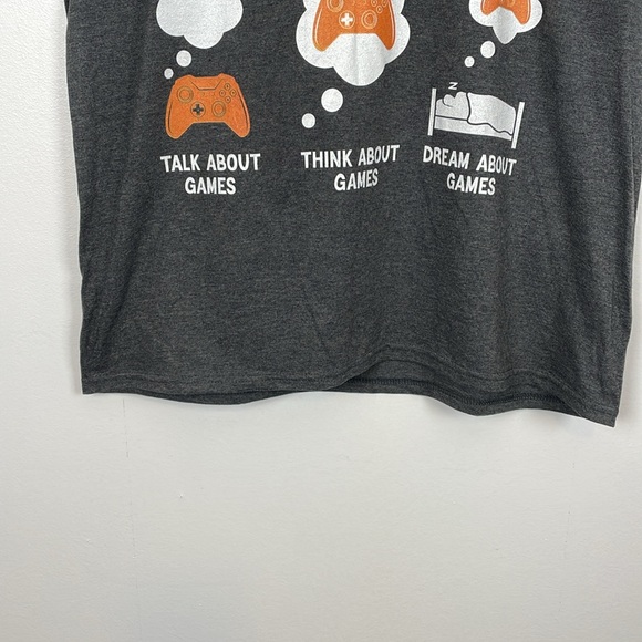 Port And Company Fan Favorite Short Sleeve Mens L Pullover Stretch Gray T Shirt - Picture 2 of 9